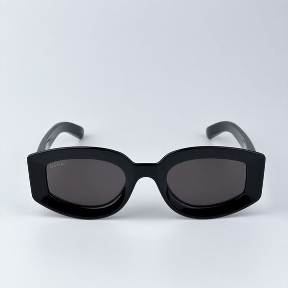 Gucci GG1719S 001 BRAND NEW Sunglasses Black Grey Women Square - Picture 4 of 12